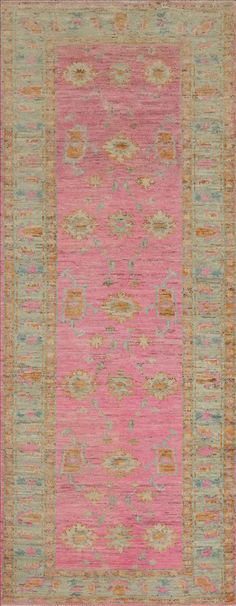 A Beautiful Genuine Turkey Oushak rug is Hand Knotted by skillful weavers in Turkey with 100% Wool Material. This rug is in New, First Quality condition. dimensions are 9' 8'' X 2' 11'' in foot and  295 X 89 in centimeter. the primary color is Pink.



 This rug comes with free shipping and 30 days return for full refund with no question asked.

 At Rugsource we offer 100% Satisfaction guaranteed at the wholesale price so everyone can have a beautiful rug in their house to bring warmth and joy by adding a handmade rug. Primary Color, Beautiful Rug, Runner Rug, Oushak Rug, Handmade Rug, Rug Runner, Primary Colors, Hand Knotted, Dye