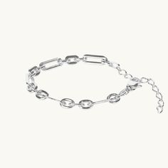 A bracelet with oval hollow rings that hooks into each other. The bracelet fits the everyday look as well as the elegant one. Measurements: Width 6 mm, adjustable length 16-21 cm. Material: Sterling silver. Dove Necklace, Hollow Ring, Chunky Bracelet, Skin Lotion, Chunky Bracelets, A Bracelet, Bracelet Silver, Gold Plated Silver, Conflict Free Diamonds