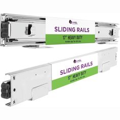 pair of sliding rails on white background with green and black labels for 7 / 8 heavy duty