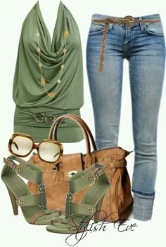 Looks Jeans, Stylish Eve, Mode Boho, Complete Outfits, Fashion Kids, Casual Outfit, Look Fashion, Fashion Handbags, Spring Summer Fashion