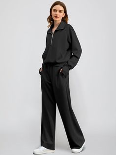 This Comfy Knit Half Zip Long Sleeve Tracksuit Pull Over & Pants Set is perfect for a sporty and stylish look. Crafted from lightweight knit fabric, this set offers great breathability and comfort. Featuring a long sleeve pullover with half zip and matching pants, this set provides a timeless and comfortable fit. With a modern design and relaxed silhouette, this tracksuit set is ideal for any activity. 50%Rayon, 45%Polyester, 5%Spandex Care Instructions Machine Wash Origin Imported This sweatsui Sporty Long Sleeve Tracksuit With Elastic Waistband, Athleisure Tracksuit With Elastic Waistband And Long Sleeve, Athleisure Tracksuit With Elastic Waistband, Knit Half Zip, Free Feeling, Half Zip Long Sleeve, Sweat Pant, Sweatsuit Set, Winter Knit Hats