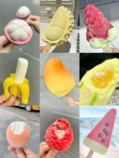 there are many different types of ice creams on the stick and in each one