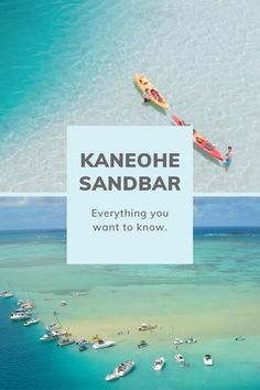 two people kayaking in the ocean with text overlay that reads kanoe sandbar everything you want to know