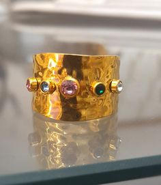 Gold ring studded with fine gemstones, blue, pink, purple, white, black gemstone ring, gold ring made of quality 21K gold filled, handmade ring. Multi-colored ring Gold ring, statement ring, stackable ring, ring for women Jewelry, rings, colored gems, daily ring, gift for a woman, gift for Valentine's Day, birthday gift for her, gift for her lover Yellow Gold Multi-stone Rings For Party, Fine Jewelry Multi-stone Rings For Party, Multi-stone Party Rings, Fine Jewelry Style, Gold Ring With Gemstone Accents, Gold Crystal Ring With Stones For Anniversary, Gold Crystal Rings Fine Jewelry, Yellow Gold Jeweled Rings As Gifts, Adjustable Multicolor Crystal Ring For Party, Yellow Gold Rings With Jewels For Gift