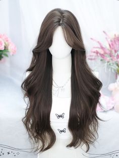 Get the perfect look with our brown curtain bangs wavy long synthetic wig. This stunning wig features trendy curtain bangs and luscious waves, creating a natural and stylish appearance. Made with high-quality synthetic fibers, this wig is easy to maintain and style.   Please note that this product includes only the wig. Elevate your style effortlessly with this versatile and chic wig. Garment Size SizeFree SizeHair Length65 Very Long Hair Layers, Cute Long Haircuts With Bangs, Very Long Haircut, Bangs Hairstyles Long, Best Haircut For Long Hair, Brown Curtain Bangs, Curtain Bangs Haircut, Bangs For Long Hair, Layers With Bangs