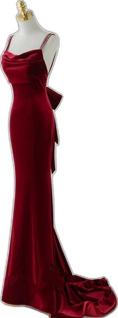 Wine Red Velvet Low Back Straps Long Party Dress Red Evening Dress For Banquet During Prom Season, Burgundy Evening Dress For Wedding And Prom, Burgundy Evening Dress For Wedding Or Prom, Burgundy Evening Dress For Wedding And Prom Season, Burgundy Gown For Prom Party, Elegant Red Christmas Gown, Fitted Burgundy Dress For Banquet, Elegant Christmas Formal Gown, Elegant Fitted Christmas Gown