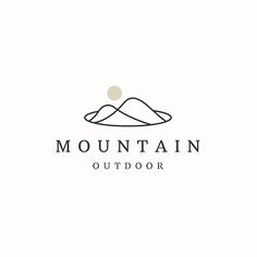 the mountain outdoor logo on a white background