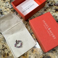 James Avery Enamel Floral Heart Wreath Pendant Brand New Box Included Measurements In Photos Hammered Cross Necklace, James Avery Necklace, Charm Holder Necklace, James Avery Charms, Strawberry Charm, Starburst Necklace, Girl Bracelet, James Avery Jewelry, Sterling Silver Choker