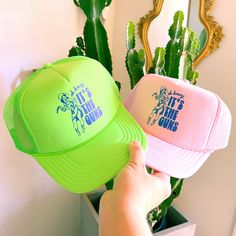 adjustable mesh trucker hat Oh Honey, Neon Green, Trucker Hat, Honey, Neon, Mesh, Hats, Green