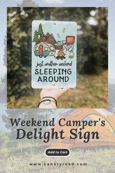 Lively and fun 'Just Another Weekend Camper' sign from CanaryRoad, capturing the casual joy of weekend camping trips. Camper Signs, Weekend Camping, Camper Decor, Personalized Candles, Candle Collection, Relish, Weekend Getaways, Natural Wonders, Hand Poured