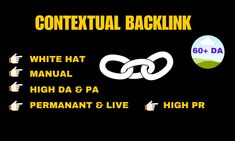 the backlink for white hat manual is shown in yellow and black, with an image of