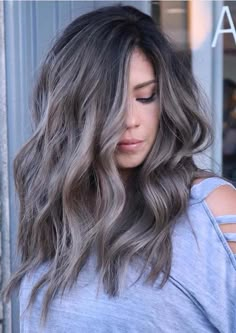 Waves Haircut, Mushroom Brown, Ash Hair, Ash Brown Hair, Ash Blonde Balayage, Blond Balayage, Beach Wave Hair