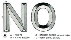 the letter n is made up of two different types of letters, one in black and white