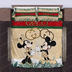 mickey and minnie mouse bedding set