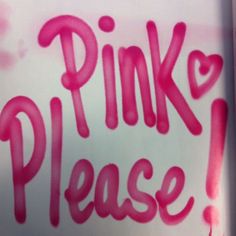 pink please written on the side of a white refrigerator freezer with red spray paint