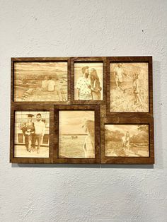 a group of pictures mounted to the side of a wall