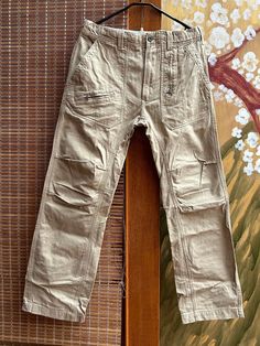 Nice vintage condition, no critical signs of wear. One snap button is broken (check all photos) MEASUREMENTS WAIST 43cm INSEAM 81cm LEG OPENING 24cm FULL LENGTH 108cm Diesel Only The Brave, Only The Brave, Cotton Cargo Pants, The Brave, Vintage 2000s, Mens Trousers, Snap Button, Cargo Pants, Heavy Cotton