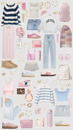 Hecho x lily Preppy Outfit Jeans, How To Organise Your Wardrobe, Copenhagen Style Winter, Cute Coquette Outfits, Girly Outfits Aesthetic, Outfit Inspo Collage, Where To Get Cute Clothes, Outfit Inspo Board, Outfit Ideas Preppy