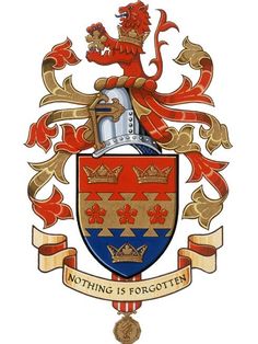 a coat of arms with the words nothing is forgotten