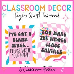 classroom decor taylor swift inspired posters