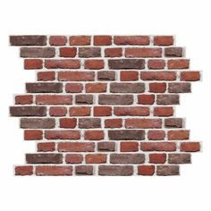 Red Brick Peel and Stick Giant Wall Decals roomset Peel And Stick Wall Decals, Roommate Decor, Grey Subway Tiles, Diy Wall Decals, Vinyl Paper, Art Contest, Red Bricks, Colour Red, Rustic Feel