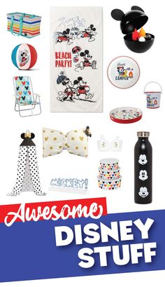 disney stuff is shown with the words awesome disney stuff