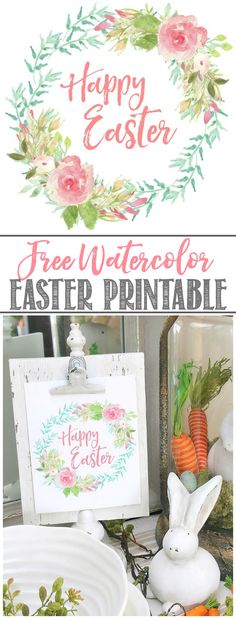 an easter printable with the words happy easter on it