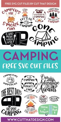 the camping svg cut files are available for free