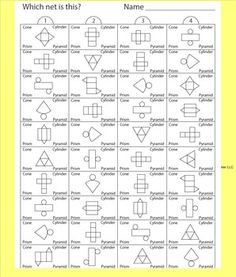 the worksheet for which net is this? answer key, and then use it to