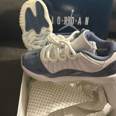 Brand New Never Worn Retro 11 Low Size 5 Jordan 11 Lows Outfit Women, Jordans To Get, Jordan 11 Low Outfit Women, Jordan 11 Low Outfit, Low Jordans, Jordan 11 Blue, Fire Shoes, Pretty Sneakers, Shoes Aesthetic