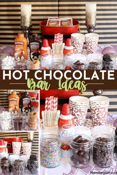 hot chocolate bar ideas with candy and candies