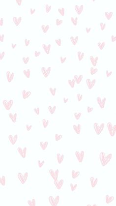 pink hearts are drawn on a white background