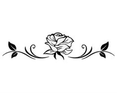 a black and white rose tattoo design