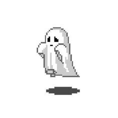 an image of a ghost in pixel art