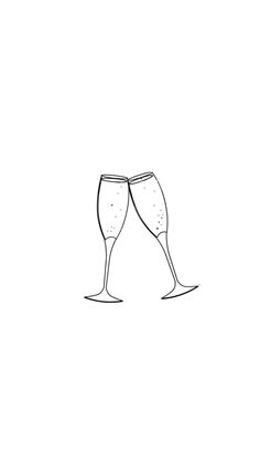 two glasses of champagne on a white background