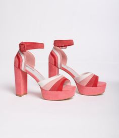 Boost Shoes, Fun Heels, Party Heels, Cute Heels, Prom Shoes, Pink Heels, Heels & Wedges, Pink Suede, 5 Inch Heels