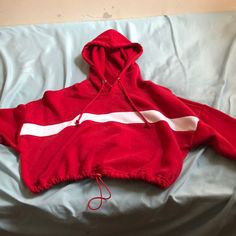 Red Cropped Hoodie With Drawstrings Red Hoodie With Drawstring For Loungewear, Trendy Red Hoodie For Loungewear, Red Trendy Hoodie For Loungewear, Red Hooded Sweatshirt For Loungewear, Trendy Red Sweatshirt For Spring, Trendy Red Hoodie For Winter, Red Hoodie For Loungewear, Red Hooded Tops For Spring, Trendy Red Hoodie For Fall