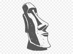 a black and white drawing of an egyptian mask on a transparent background, hd png