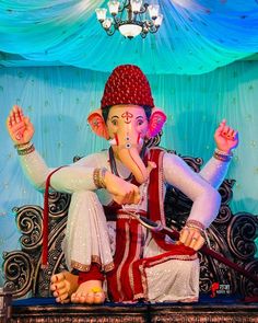 Ganesh Decoration, Bappa Photo, Rose In Hand, Holiday Lights Display, Ganesha Idol, Bike Room, God Artwork