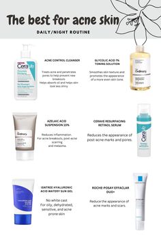 Acne Skin Routine, Acne Prone Skin Care Routine, Products For Acne, Acne Routine, Sensitive Acne Prone Skin, Acne Prone Skin Care, Best Acne Products, Skin Advice, Acne Skincare Routine