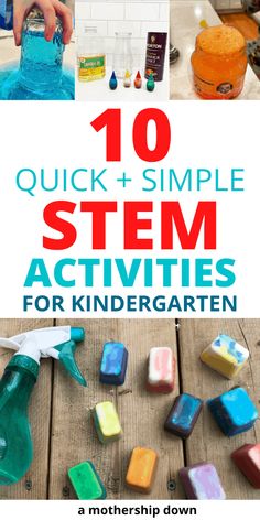 Activities For Kindergarteners, Easy Experiments, Summer Stem Activities