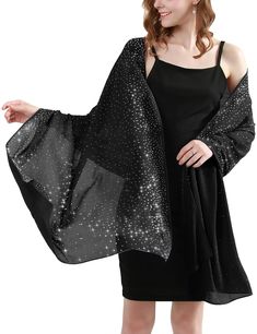 PRICES MAY VARY. These women's shawls and wraps feature unique rhinestones, which adds a touch of sophistication to any outfit. These shawls and wraps provide you a comfortable experience. With cozy feel and gentle drape, they offer a sense of warmth and relaxation. Whether attending a formal event or dressing up a casual outfit, these shawls and wraps are the perfect accessory. They can be draped over the shoulders, wrapped around the body, or even used as a scarf, adding a touch of class to an Wedding Evening Party, Blue Shawl, Shine Bright Like A Diamond, Black Evening Dresses, Women Shawl, Chiffon Scarf, Dress Cover, Long Scarf, Day And Night