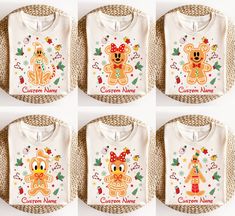 Disney Christmas Vinyl Shirts, Disney World Christmas Outfit, Disney Gingerbread, Storybook Character Costumes, Gingerbread Shirt, Disney Christmas Shirts, Disney World Christmas, Christmas Party Shirt, Disney Birthday Party