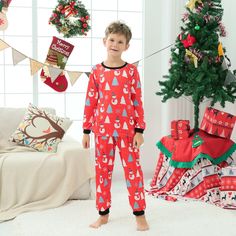 These cute pajamas are suitable for Christmas holidays and family gatherings. Your family will love these comfortable Christmas pajamas. Elegant and unique.Can be given to friends as a Christmas gift so you can wear these pajamas to spend an unforgettable Christmas with your family. Specifications: Made of premium cotton blend, skin-friendly, comfortable and soft. Unique design, long sleeve shirt, and long pants keep warm for winter. Many sizes for you to choose from. Package includes: 1 x Pajam Playful Long Sleeve Christmas Sleepwear, Family Matching Christmas Sleepwear, Red Family Matching Holiday Sleepwear, Casual Christmas Sleep Sets, Casual Christmas Sleepwear Sets, Family Matching Christmas Cotton Sets, Family Matching Christmas Sets For Pajama Party, Family Matching Christmas Sleepwear Sets, Family Matching Christmas Sleep Sets