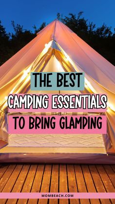 the best camping essentials to bring glamping