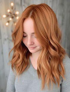 Haircuts For Wavy Hair Long, Golden Copper Hair Color, People Embracing, Red And Blonde, Hair Colour For Green Eyes, Spring Haircuts