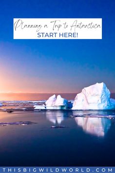 an iceberg floating in the ocean with text overlay that reads planning a trip to america start here