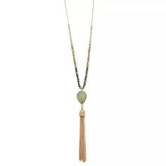 Make a chic style choice when you don this fashionable tassel pendant from LC Lauren Conrad. Necklace Leather, Beading Jewelery, Head Jewelry, Color Turquoise, Beaded Tassels, Jewelry Inspo, Lc Lauren Conrad, Lauren Conrad, Crafty Ideas