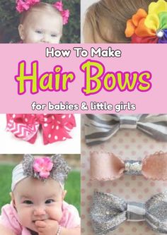 Infant Hair Bows, Hair Bows For Babies, Diy Baby Bows, Bows For Babies, Make Hair Bows, Infant Hair