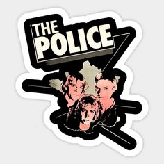 the police sticker on a white background